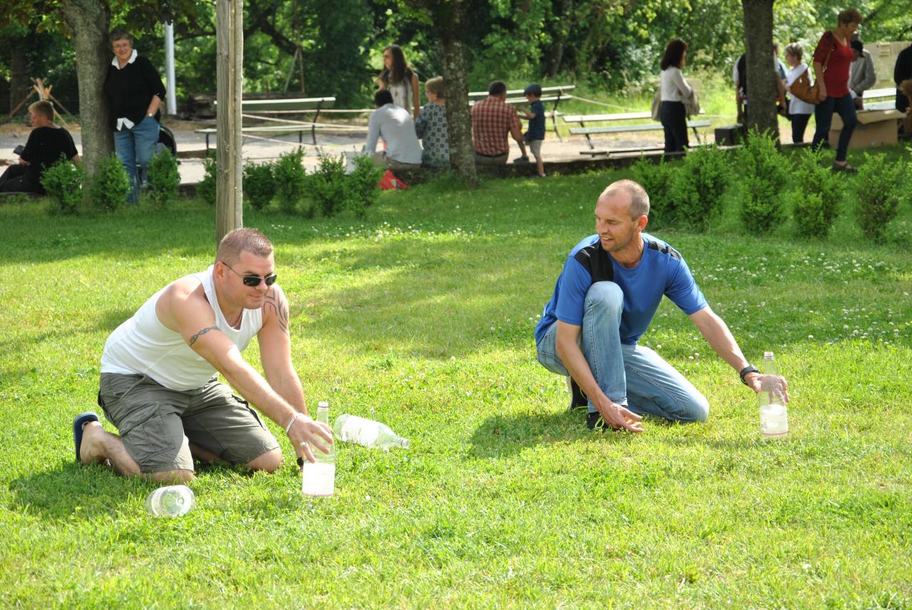 Des papas prêts pour la Course à l'eau !